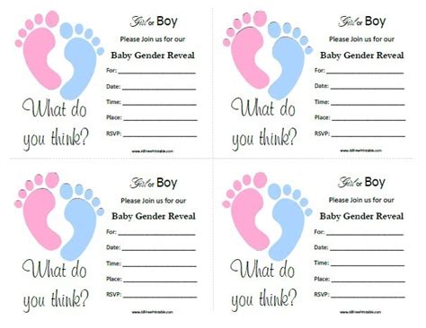 printable gender reveal invitations|Boy Or Girl .